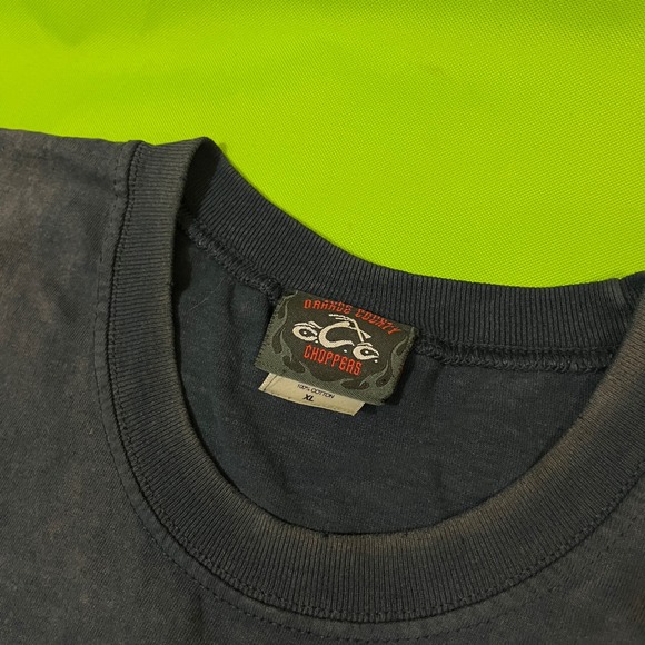 Orange County Choppers OCC Sleeveless Graphic T-Shirt Mens XL Faded Black Biker - Picture 3 of 6